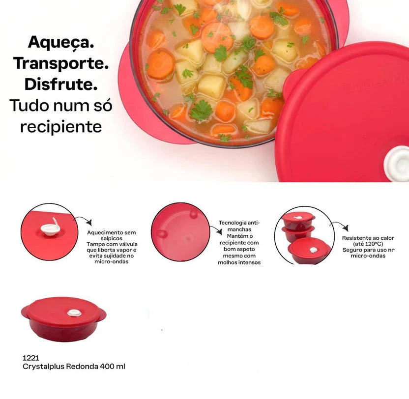 CrystalPlus redonda 400ml - Catálogo Geral