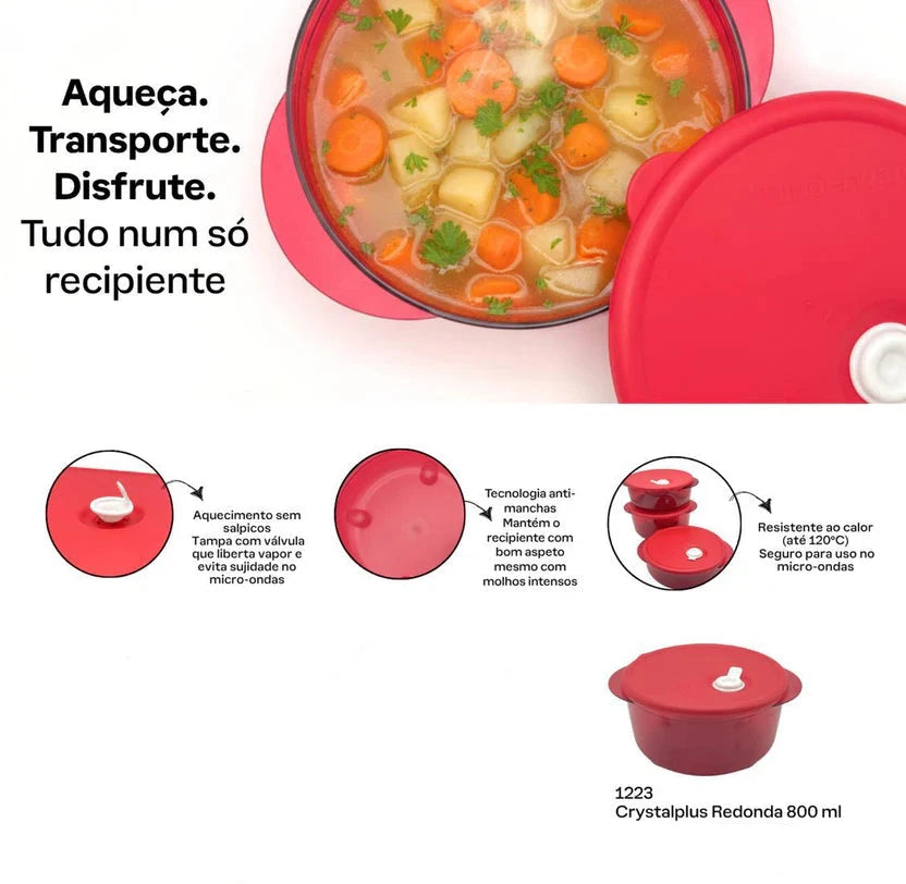 CrystalPlus redonda 800ml - Catálogo Geral