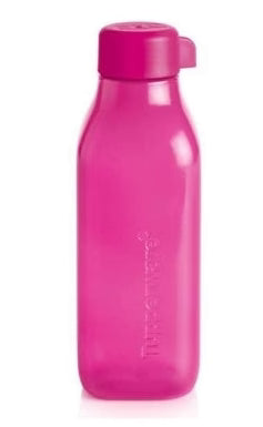 EcoGarrafa Quadrada Rosa 500ml