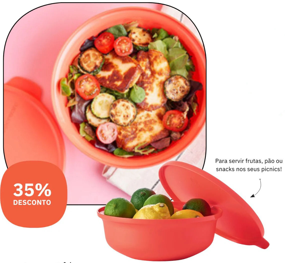 Saladeira Aloha 450ml vermelhas