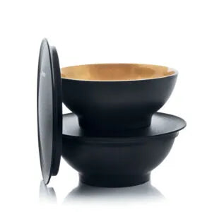 Taças Allegra Preto e dourado (conj. 2)