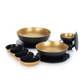 Taças Allegra Preto e dourado (conj. 2)