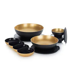 Taças Allegra Preto e dourado (conj. 2)