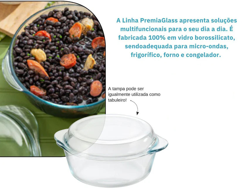 PremiaGlass redonda com Tampa 2.1L